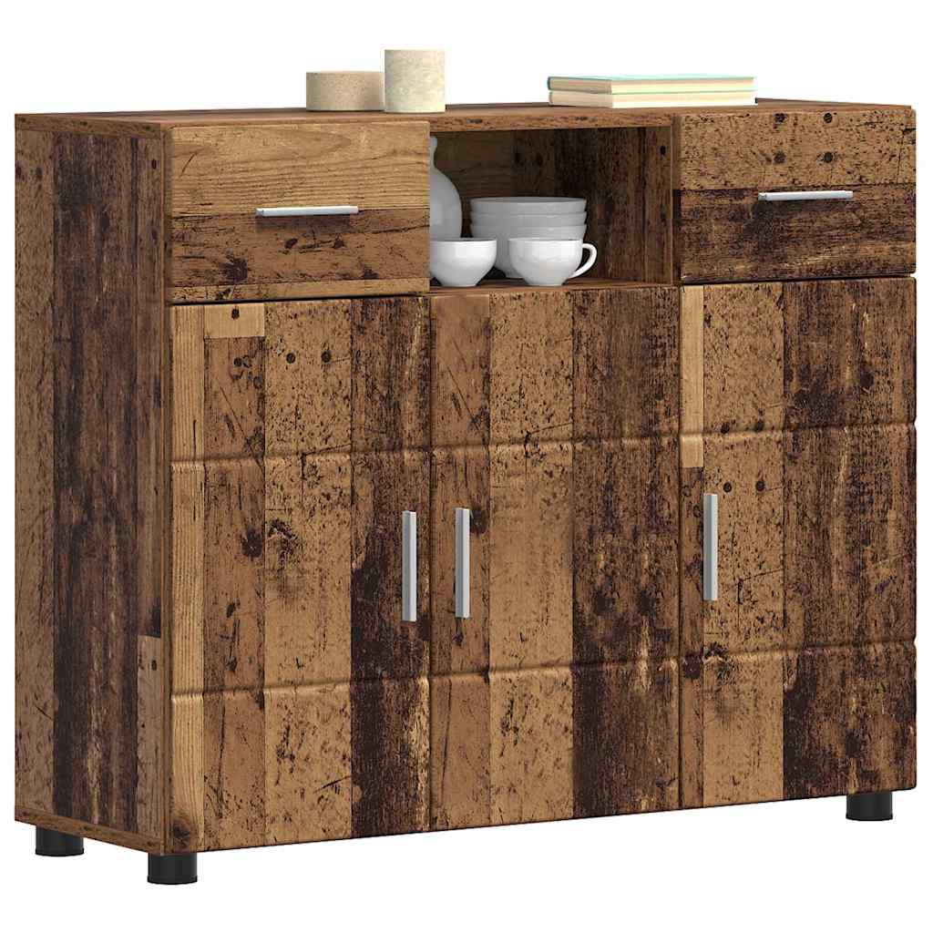 Sideboard mit Tür Altholz 88.5 x 30.5 x 73 cm Holzwerkstoff
