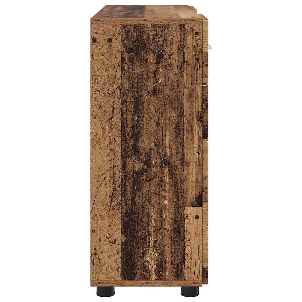 Sideboard mit Tür Altholz 88.5 x 30.5 x 73 cm Holzwerkstoff