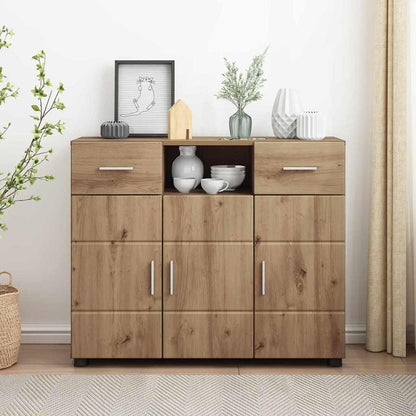 Sideboard Eiche handwerklich 88.5 x 30.5 x 73 cm Holzwerkstoff