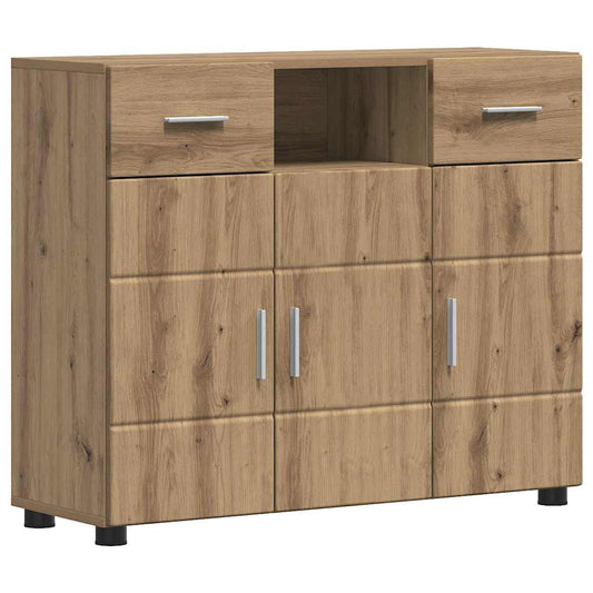 Sideboard Eiche handwerklich 88.5 x 30.5 x 73 cm Holzwerkstoff