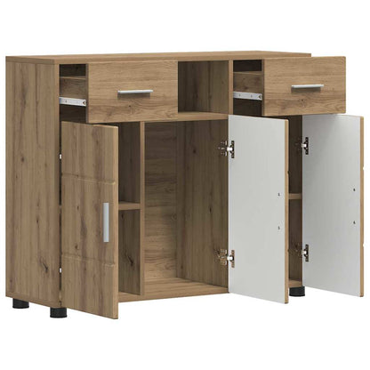 Sideboard Eiche handwerklich 88.5 x 30.5 x 73 cm Holzwerkstoff