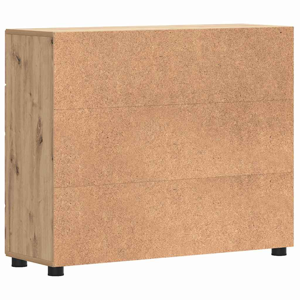 Sideboard Eiche handwerklich 88.5 x 30.5 x 73 cm Holzwerkstoff