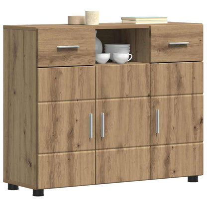 Sideboard Eiche handwerklich 88.5 x 30.5 x 73 cm Holzwerkstoff