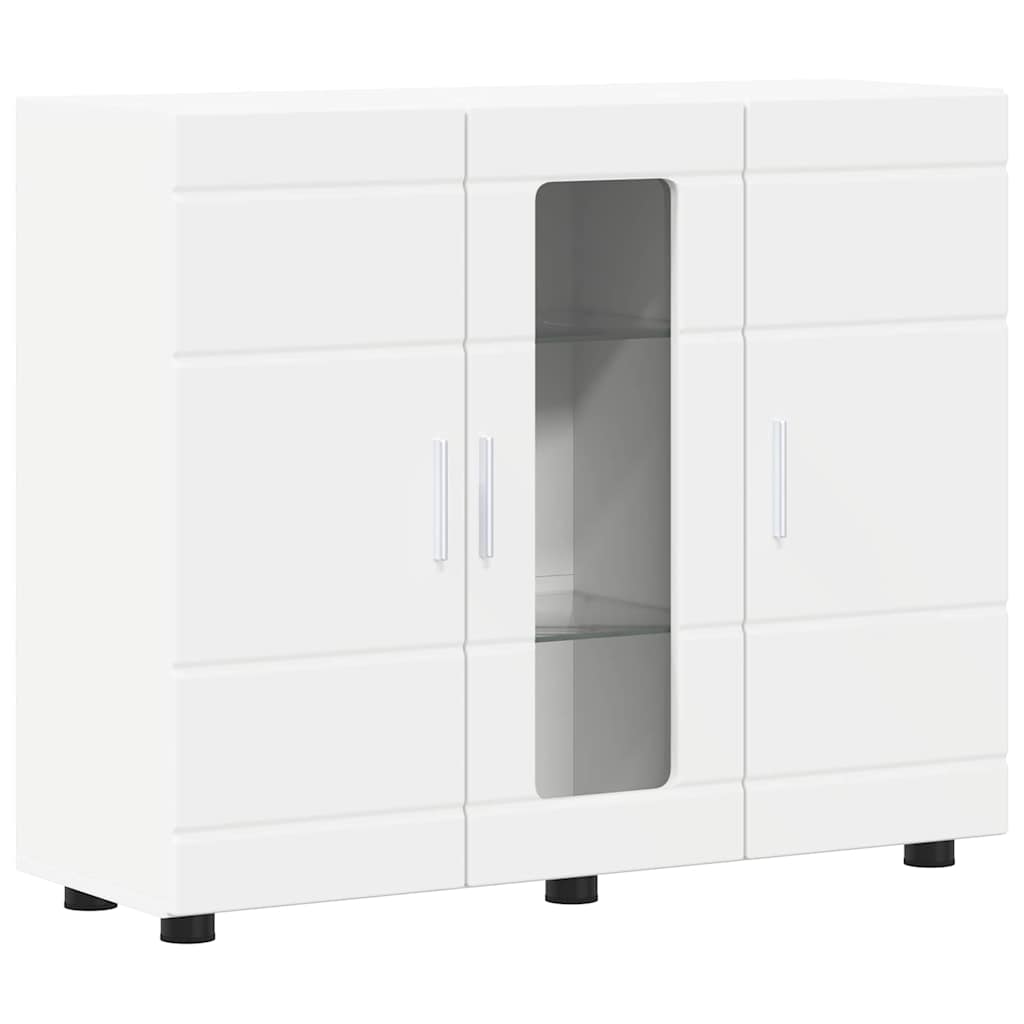 Sideboard mit Regal Weiß 55.5 x 29 x 100 cm Holzwerkstoff