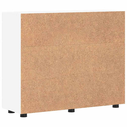 Sideboard mit Regal Weiß 55.5 x 29 x 100 cm Holzwerkstoff