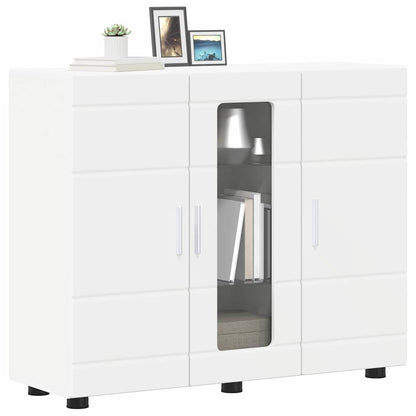 Sideboard mit Regal Weiß 55.5 x 29 x 100 cm Holzwerkstoff