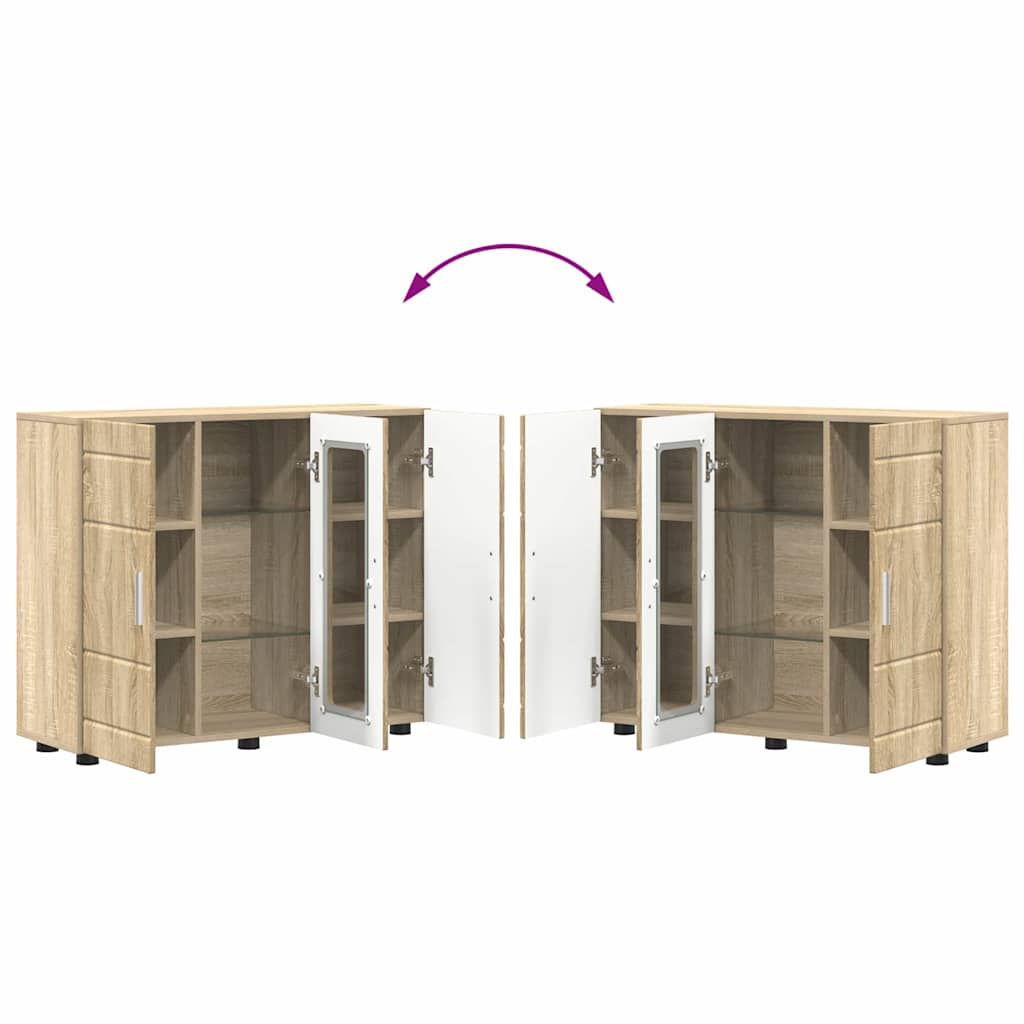 Sideboard mit Tür Sonoma-Eiche 55.5 x 29 x 100 cm Holzwerkstoff