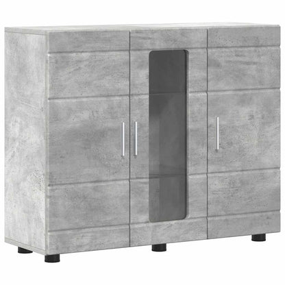 Sideboard mit Regal Betongrau 55.5 x 29 x 100 cm Holzwerkstoff