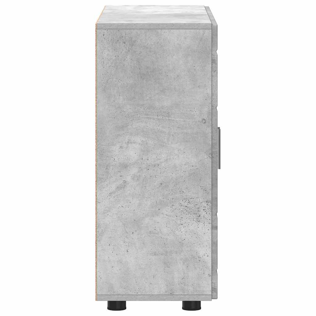 Sideboard mit Regal Betongrau 55.5 x 29 x 100 cm Holzwerkstoff