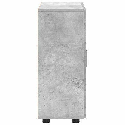 Sideboard mit Regal Betongrau 55.5 x 29 x 100 cm Holzwerkstoff