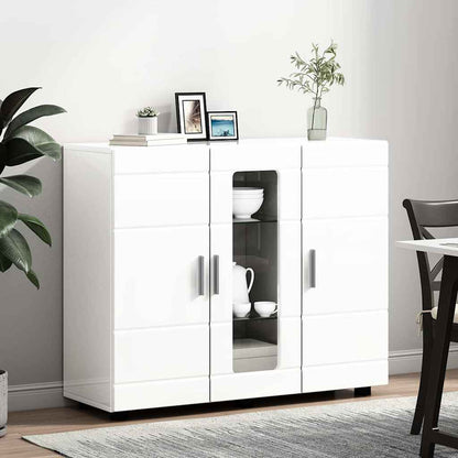 Sideboard Hochglanz-Weiß 55.5 x 29 x 100 cm Holzwerkstoff