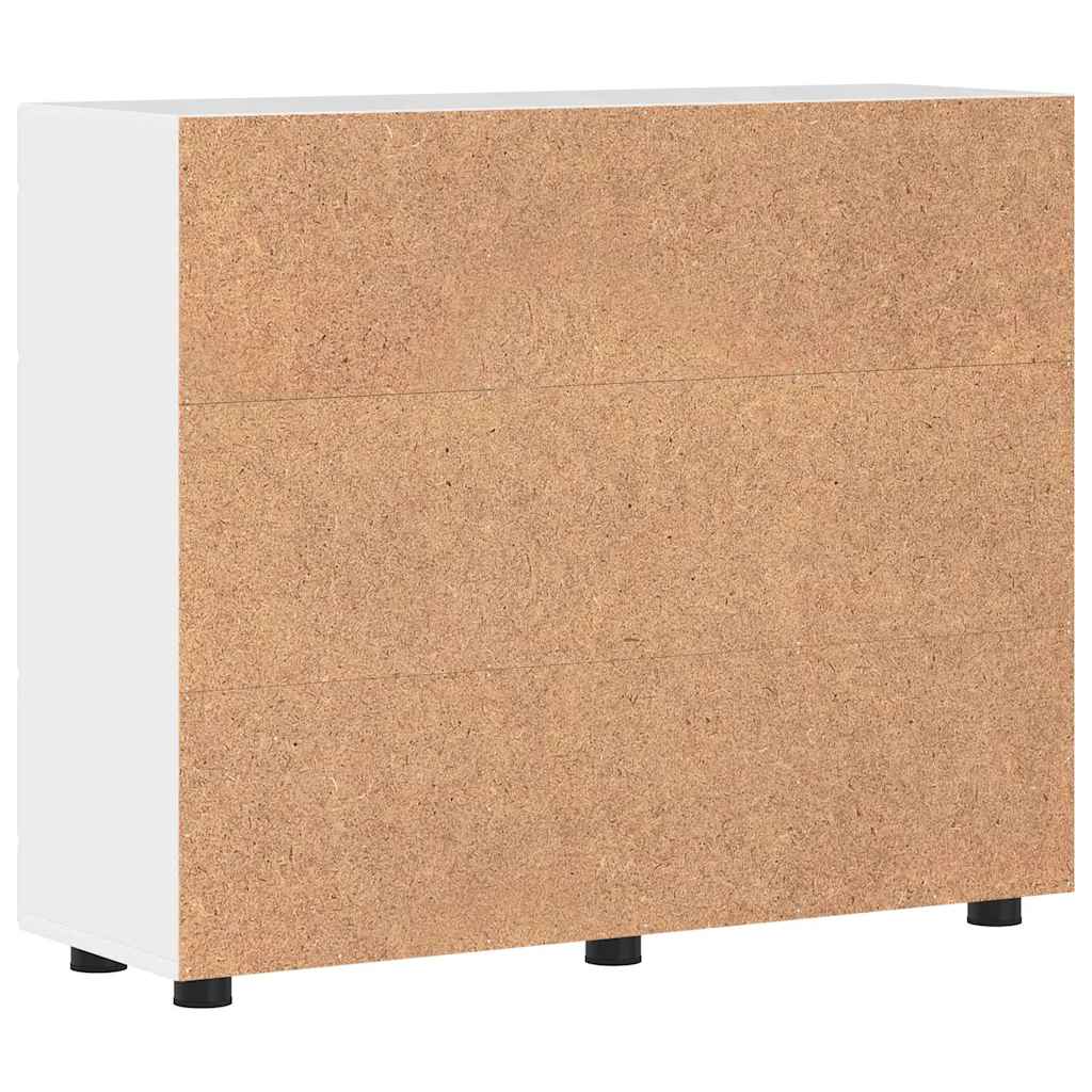 Sideboard Hochglanz-Weiß 55.5 x 29 x 100 cm Holzwerkstoff