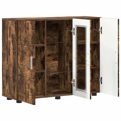 Sideboard mit Tür Räuchereiche 55.5 x 29 x 100 cm Holzwerkstoff