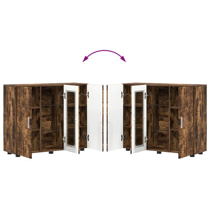 Sideboard mit Tür Räuchereiche 55.5 x 29 x 100 cm Holzwerkstoff