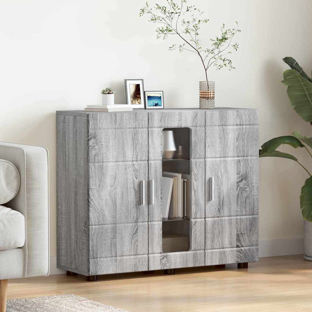 Sideboard mit Tür Grau Sonoma 55.5 x 29 x 100 cm Holzwerkstoff