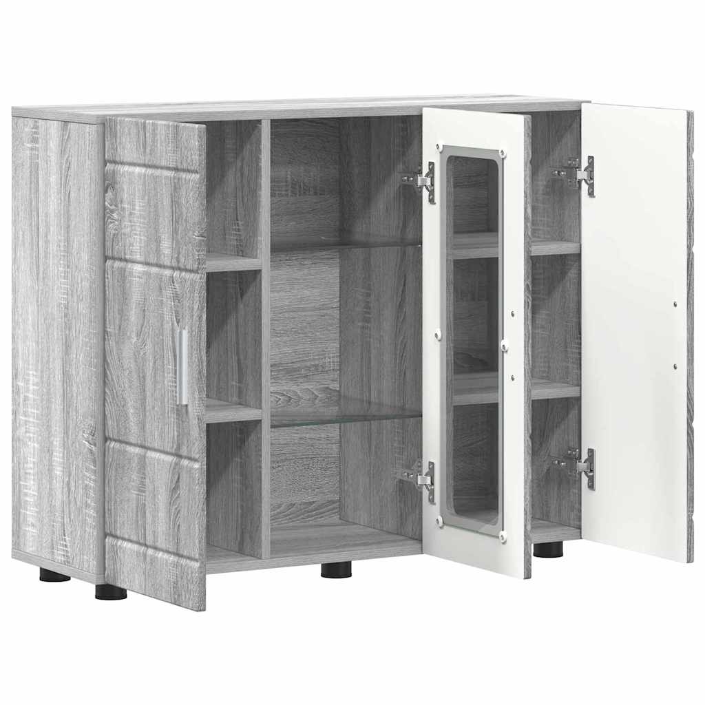 Sideboard mit Tür Grau Sonoma 55.5 x 29 x 100 cm Holzwerkstoff