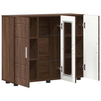 Sideboard Braun Eichen-Optik 55.5 x 29 x 100 cm Holzwerkstoff