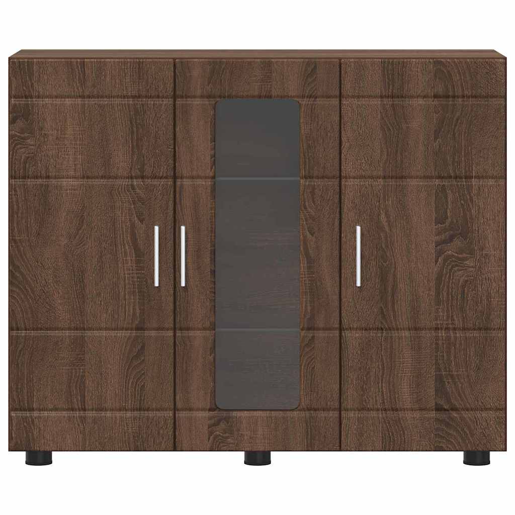 Sideboard Braun Eichen-Optik 55.5 x 29 x 100 cm Holzwerkstoff