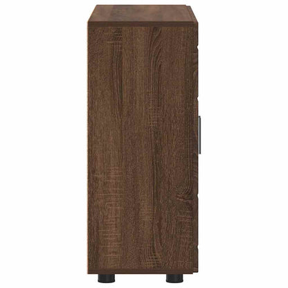 Sideboard Braun Eichen-Optik 55.5 x 29 x 100 cm Holzwerkstoff