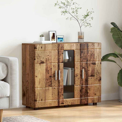 Sideboard mit Regal Altholz 55.5 x 29 x 100 cm Holzwerkstoff