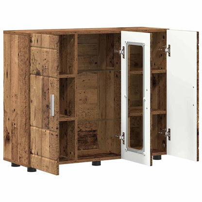 Sideboard mit Regal Altholz 55.5 x 29 x 100 cm Holzwerkstoff
