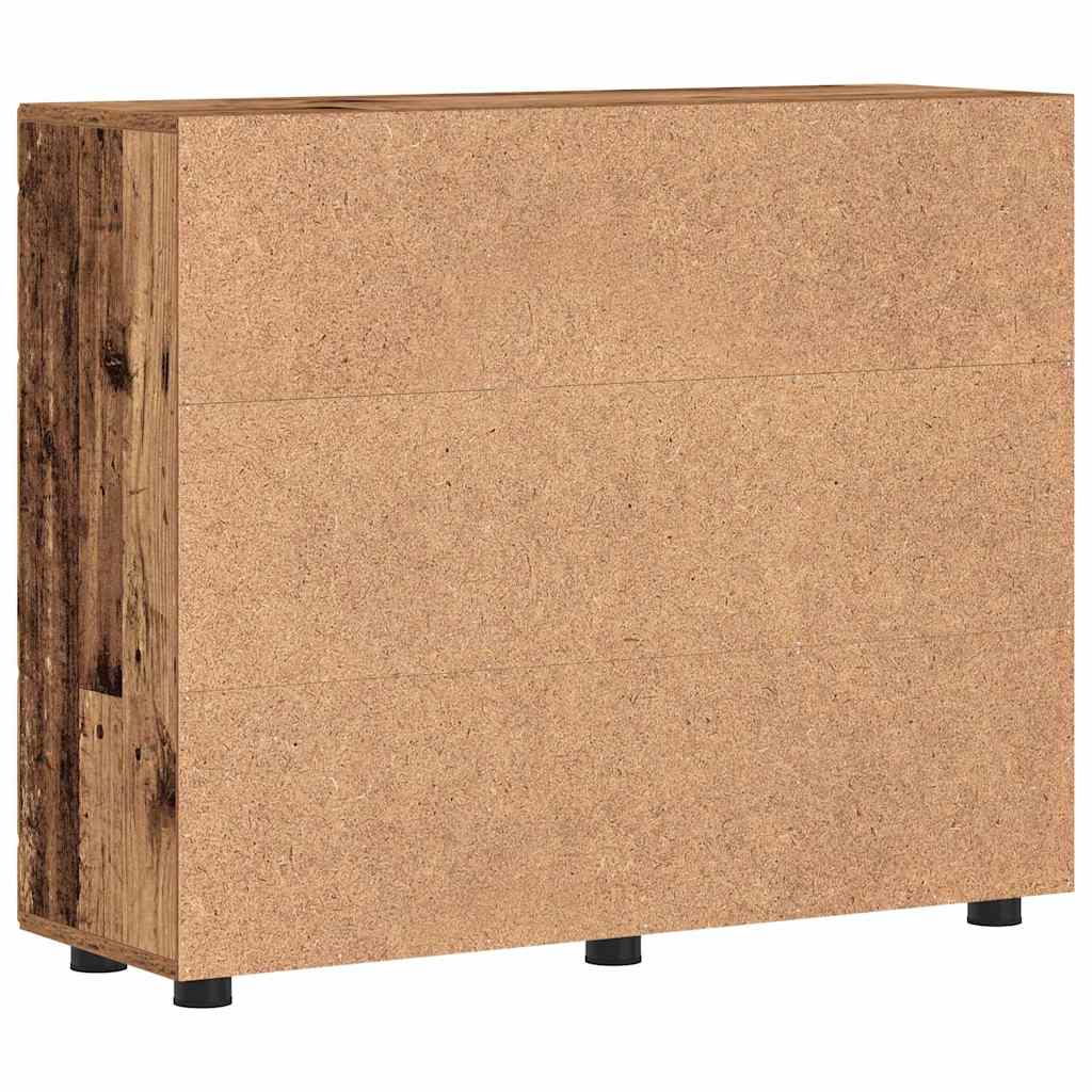 Sideboard mit Regal Altholz 55.5 x 29 x 100 cm Holzwerkstoff
