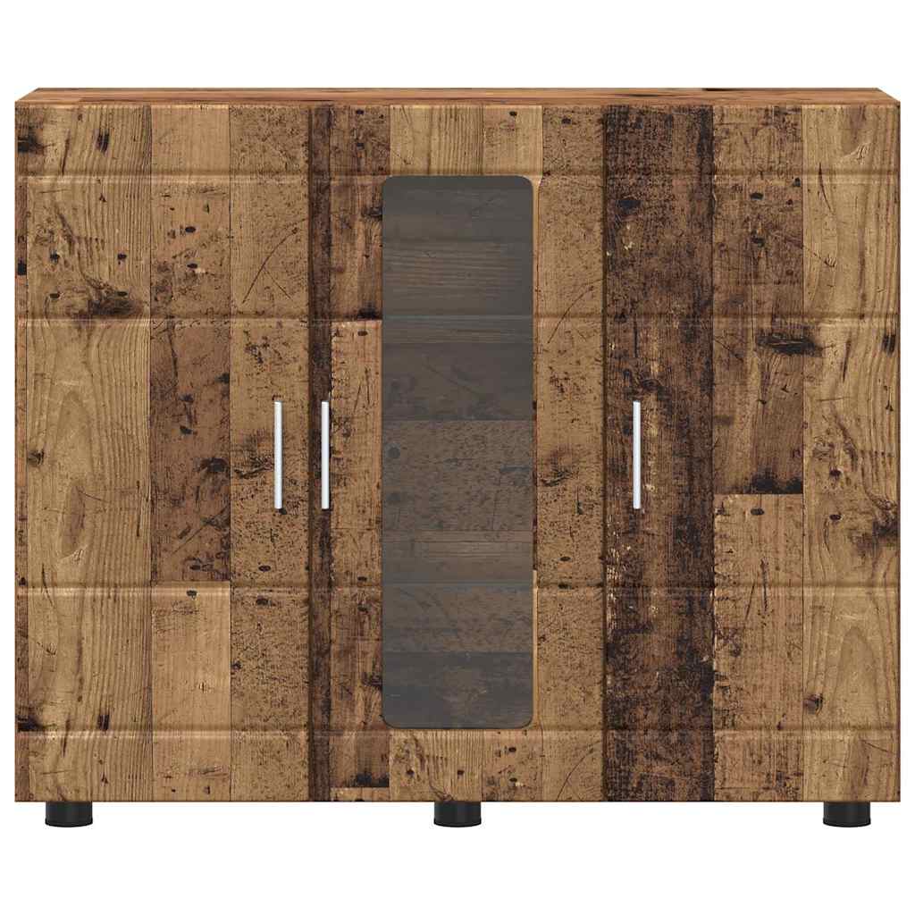 Sideboard mit Regal Altholz 55.5 x 29 x 100 cm Holzwerkstoff