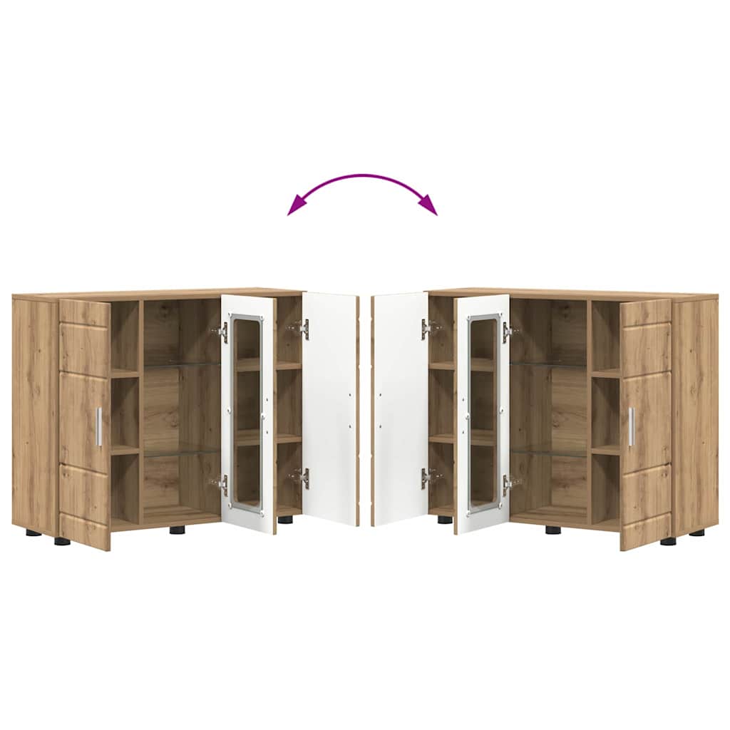 Sideboard Artisan-Eiche 55.5 x 29 x 100 cm Holzwerkstoff
