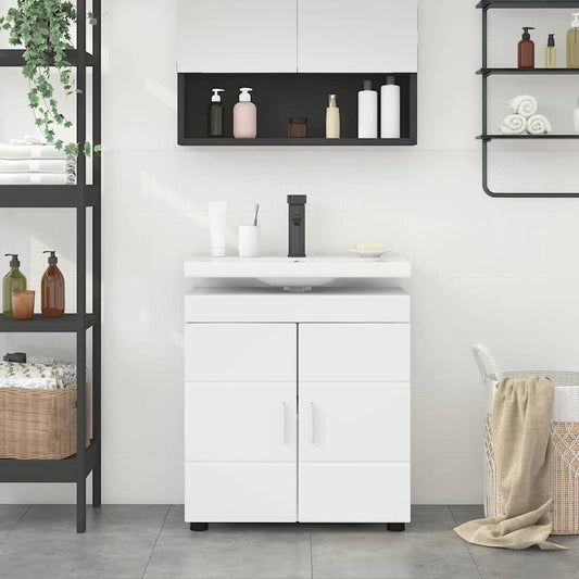 Badezimmer Waschbecken Schrank TULUM Weiß 60 x 34 x 63 cm