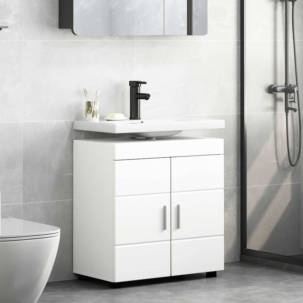 Badezimmer Waschbecken Schrank TULUM Weiß 60 x 34 x 63 cm