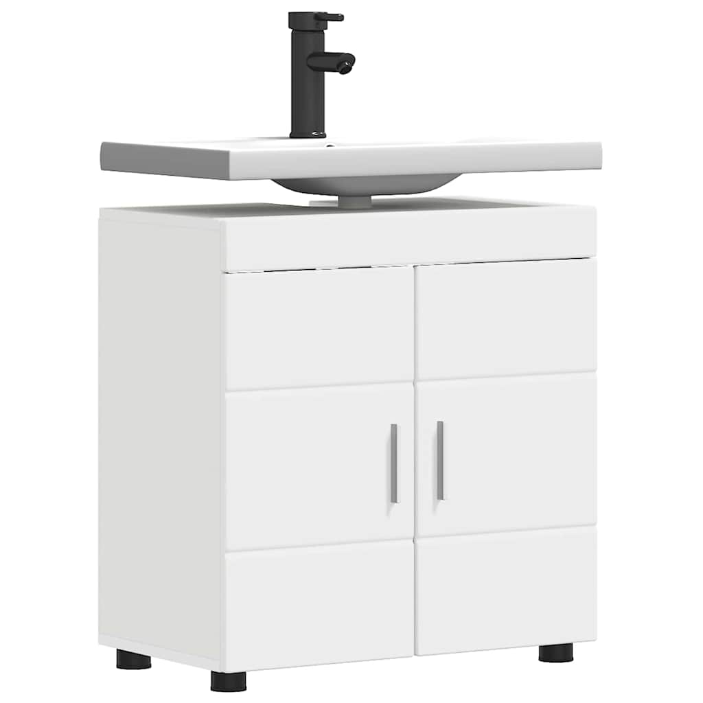 Badezimmer Waschbecken Schrank TULUM Weiß 60 x 34 x 63 cm