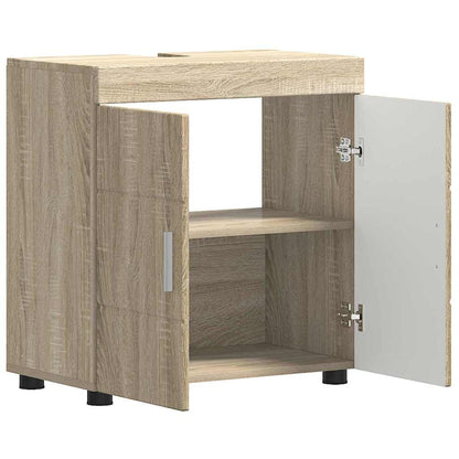 Badezimmer Waschbecken Schrank mit Speicher TULUM Sonoma-Eiche