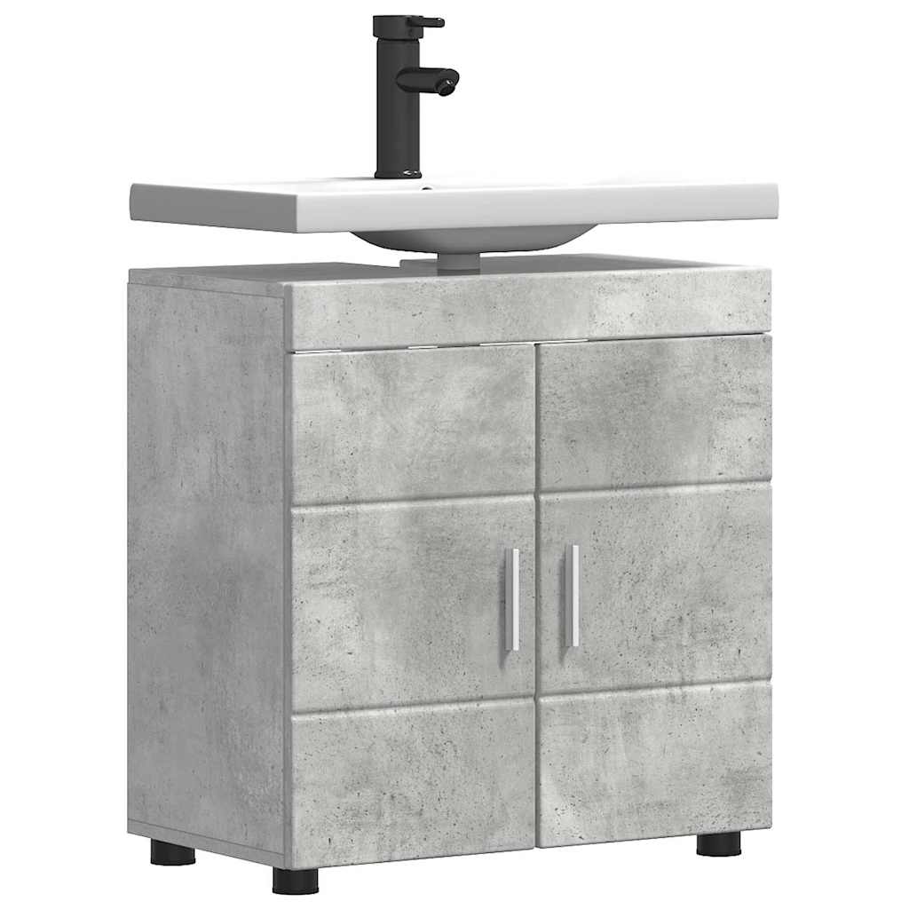 Badezimmer Waschbecken Schrank TULUM Betongrau 60 x 34 x 63 cm