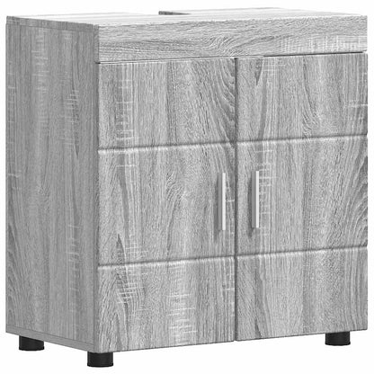 Badezimmer Waschbecken Schrank mit Speicher TULUM Grau Sonoma