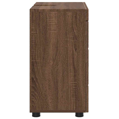 Badezimmer Waschbecken Schrank mit Tür TULUM Braun Eichen-Optik