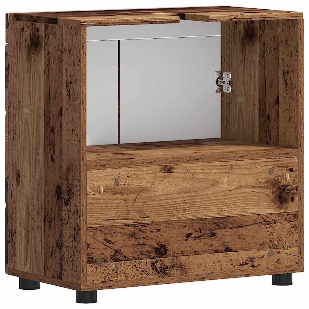Badezimmer Waschbecken Schrank TULUM Altholz 60 x 34 x 63 cm
