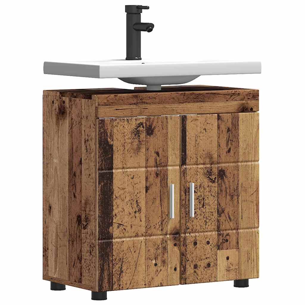 Badezimmer Waschbecken Schrank TULUM Altholz 60 x 34 x 63 cm