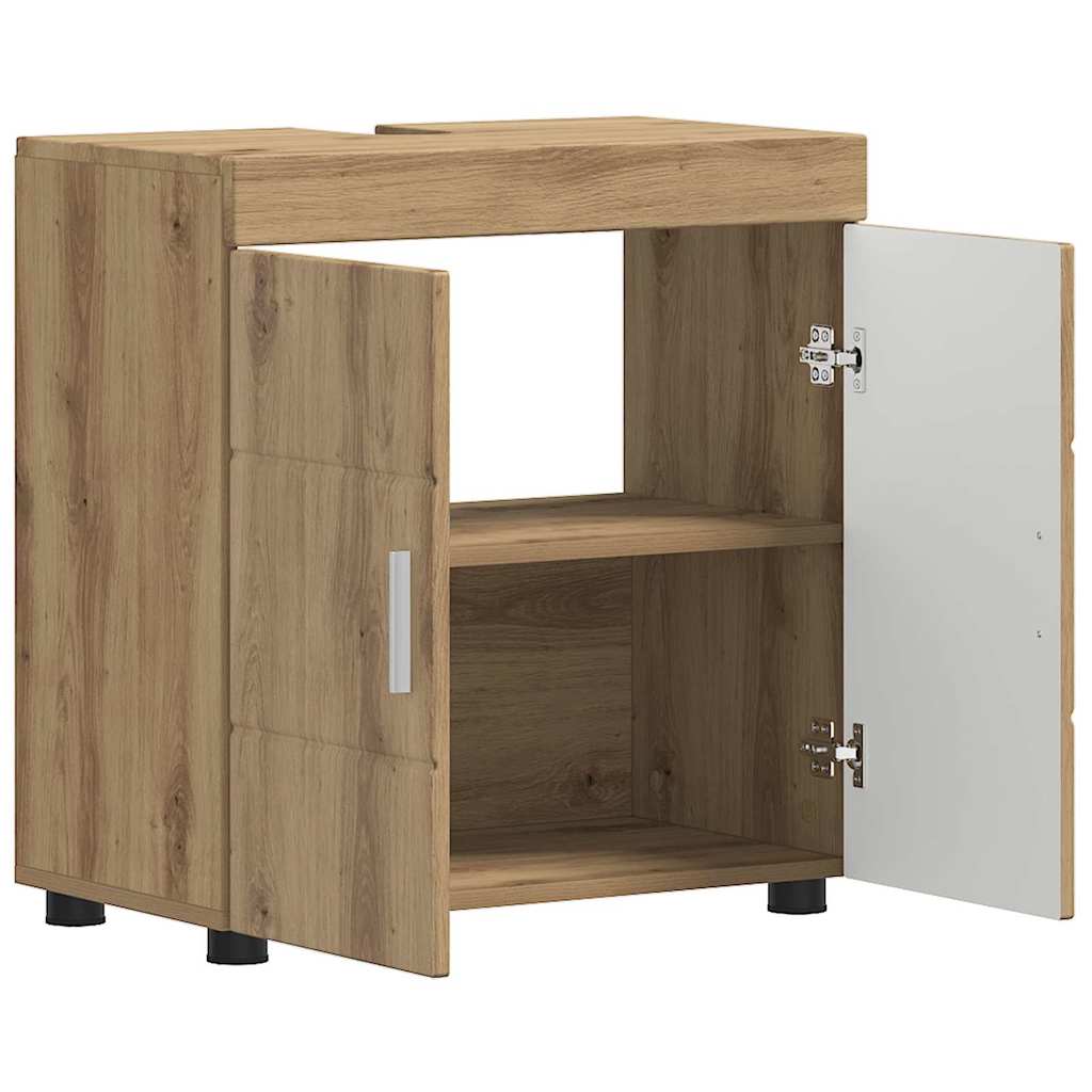 Badezimmer Waschbecken Schrank mit Speicher TULUM Artisan-Eiche