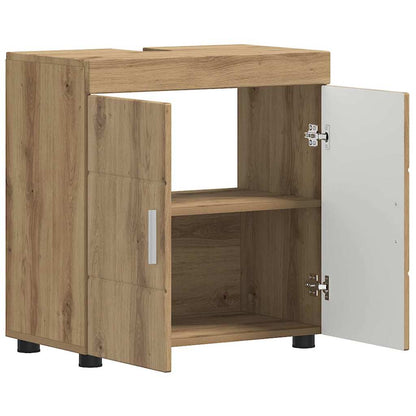Badezimmer Waschbecken Schrank mit Speicher TULUM Artisan-Eiche