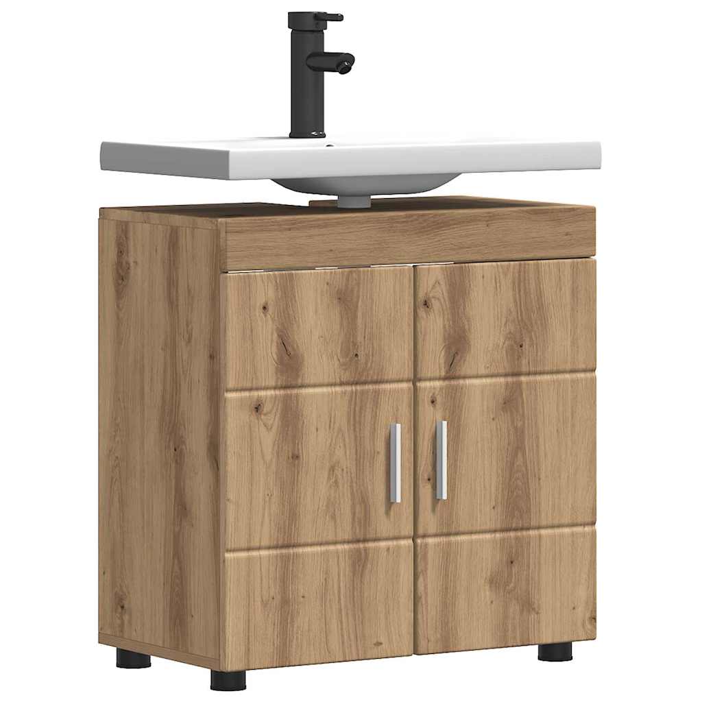 Badezimmer Waschbecken Schrank mit Speicher TULUM Artisan-Eiche