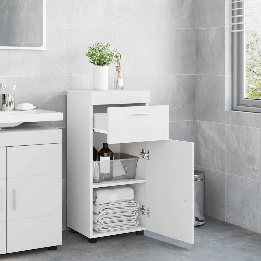 Badezimmer Schrank TULUM Weiß 37 x 31,5 x 82 cm Holzwerkstoff