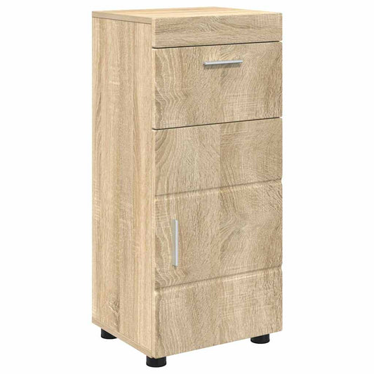 Badezimmer Schrank mit Tür TULUM Sonoma-Eiche 37 x 31,5 x 82 cm