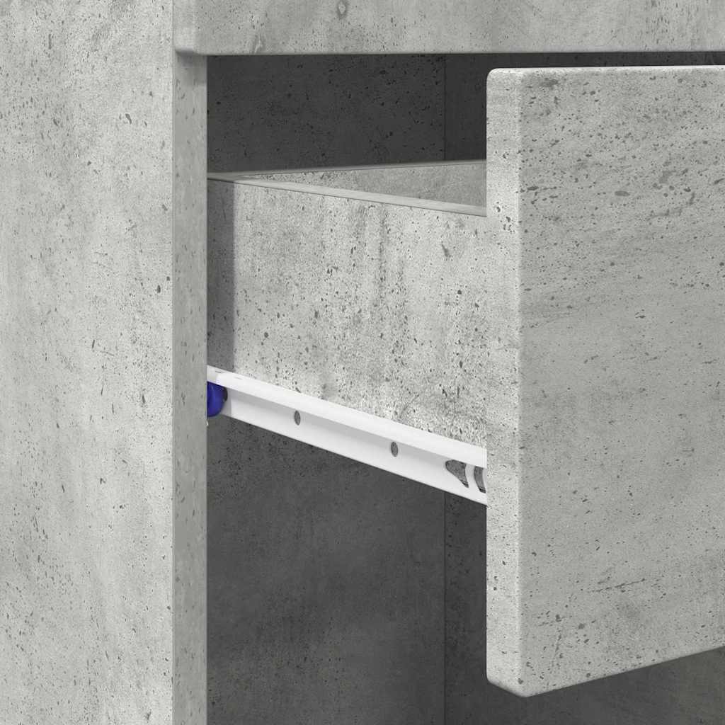 Badezimmer Schrank mit Tür TULUM Betongrau 37 x 31,5 x 82 cm