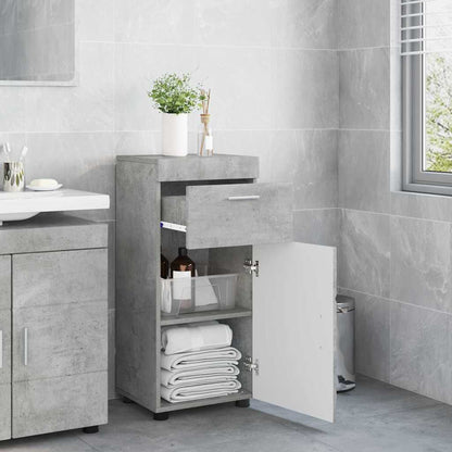 Badezimmer Schrank mit Tür TULUM Betongrau 37 x 31,5 x 82 cm