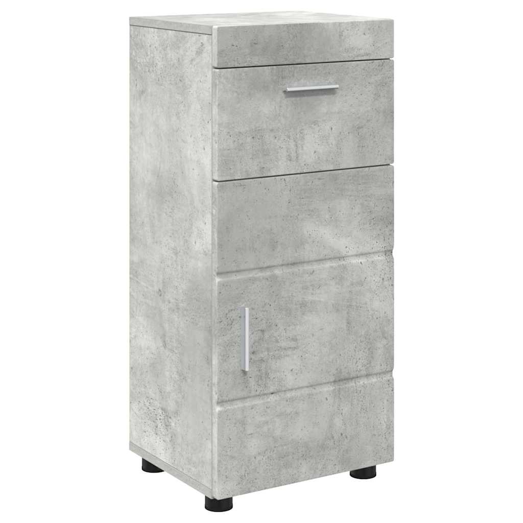 Badezimmer Schrank mit Tür TULUM Betongrau 37 x 31,5 x 82 cm