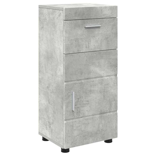 Badezimmer Schrank mit Tür TULUM Betongrau 37 x 31,5 x 82 cm