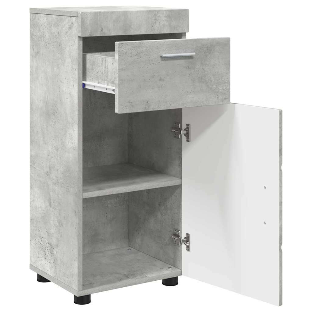 Badezimmer Schrank mit Tür TULUM Betongrau 37 x 31,5 x 82 cm