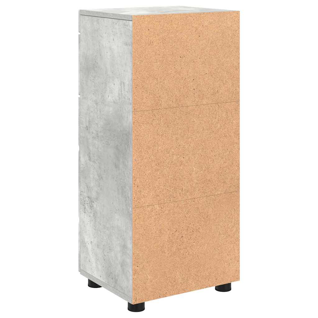 Badezimmer Schrank mit Tür TULUM Betongrau 37 x 31,5 x 82 cm