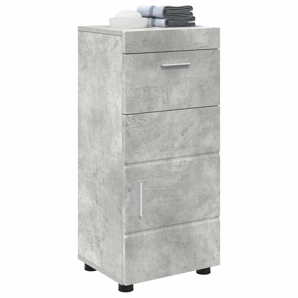 Badezimmer Schrank mit Tür TULUM Betongrau 37 x 31,5 x 82 cm