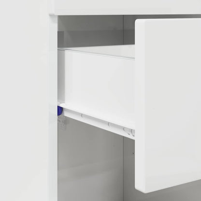 Badezimmer Schrank TULUM Hochglanz-Weiß 37 x 31,5 x 82 cm